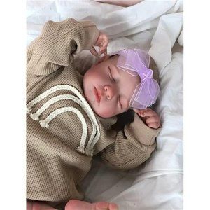 Pinky Reborn Reborn Baby Dolls, 20 Inch Realistic Sleeping Doll Silicone